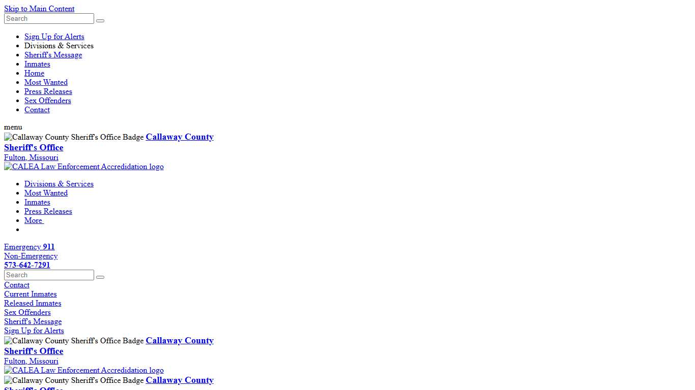 Inmate Roster - Current Inmates Booking Date Descending - Callaway County Sheriff's Office, Missouri